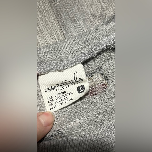 Essentials by Full Tilt Gray Thermal Raglan Long Sleeve Shirt w Owls Youth Large - Picture 4 of 7